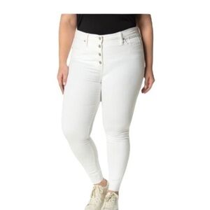 Madewell Button Fly Skinny Jeans White NWT 33